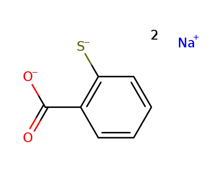 Molecular Structure of 19296-18-5 (Benzoic acid, 2-mercapto-, disodium salt)