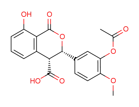 (3S,4R)-3-(3-Acetoxy-4-methoxy-phenyl)-8-hydroxy-1-oxo-isochroman-4-carboxylic acid