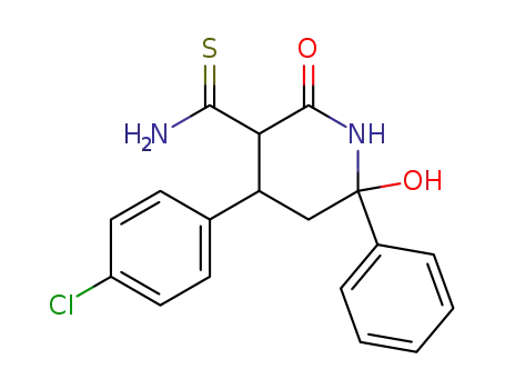 3-Piperidinecarbothioamide,
4-(4-chlorophenyl)-6-hydroxy-2-oxo-6-phenyl-