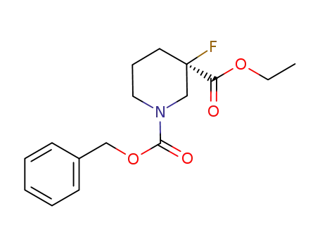 3-ethyl 1-(phenylmethyl) 3-fluoro-1,3-piperidinedicarboxylate