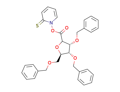 (3R,4R,5R)-3,4-Bis-benzyloxy-5-benzyloxymethyl-tetrahydro-furan-2-carboxylic acid 2-thioxo-2H-pyridin-1-yl ester