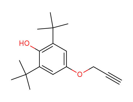 Molecular Structure of 75169-12-9 (2,6-Di-tert-butyl-4-prop-2-ynyloxy-phenol)