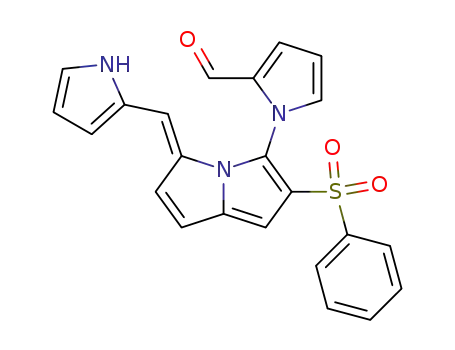 1-<6-(Phenylsulfonyl)-3-(pyrrol-2-ylmethylen)pyrrolizin-5-yl>-2-pyrrolcarbaldehyd