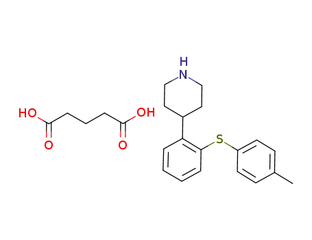 4-(2-(4-tolylsulfanyl)phenyl)piperidin monoglutarate