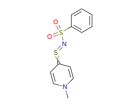 Molecular Structure of 126957-64-0 (S-(1-Methyl-4-pyridyliden)-N-phenylsulfonylsulfimid)