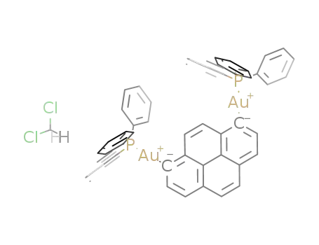 1,8-bis[Au(PPh<sub>3</sub>)]pyrene*CH<sub>2</sub>Cl<sub>2</sub>