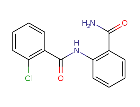 Molecular Structure of 4765-49-5 (N-(2-carbamoylphenyl)-2-chlorobenzamide)