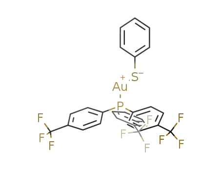 (p-F<sub>3</sub>CC<sub>6</sub>H<sub>4</sub>)3PAuSC<sub>6</sub>H<sub>5</sub>