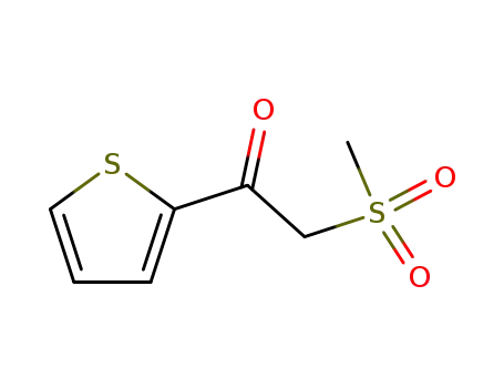 Molecular Structure of 128250-45-3 (Ethanone, 2-(methylsulfonyl)-1-(2-thienyl)-)