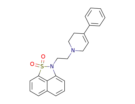 Molecular Structure of 127625-39-2 (2-<2-(4-phenyl-1,2,3,6-tetrahydropyridyl)ethyl>-2H-naphth<1,8-cd>isothiazole 1,1-dioxide)