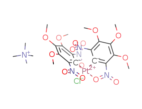 cis-[Me4N][Pt(C6(NO2)2-2,6-(OMe)3-3,4,5-κ2-C,O)(C6(NO2)2-2,6-(OMe)3-3,4,5-κ1-C)Cl]