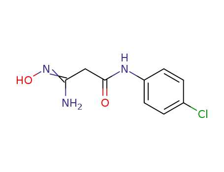 Molecular Structure of 61239-34-7 (N-(4-CHLORO-PHENYL)-2-(N-HYDROXYCARBAMIMIDOYL)-ACETAMIDE)