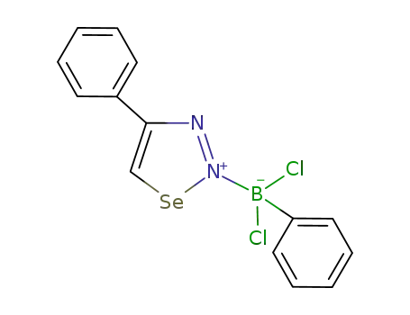 Molecular Structure of 1047719-64-1 (4-phenyl-1,2,3-selenadiazole phenyldichloroborane complex)