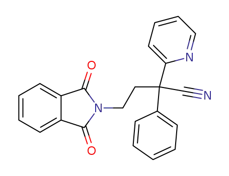 Molecular Structure of 122376-78-7 (4-(1,3-Dioxo-1,3-dihydro-isoindol-2-yl)-2-phenyl-2-pyridin-2-yl-butyronitrile)