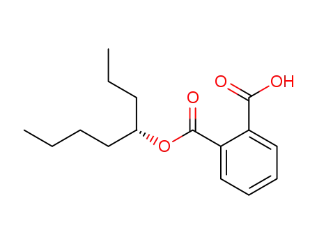 Molecular Structure of 61559-31-7 (1,2-Benzenedicarboxylic acid, mono(1-propylpentyl) ester, (S)-)