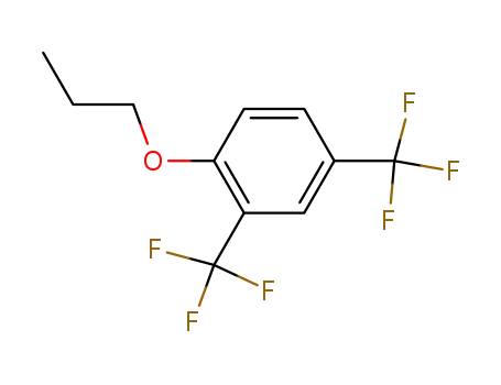 Molecular Structure of 339-96-8 ((2,4-bis-trifluoromethyl-phenyl)-propyl ether)