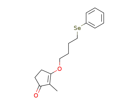 Molecular Structure of 118824-28-5 (3-(4-phenylselenobutanoxy)-2-methylcyclopent-2-en-1-one)