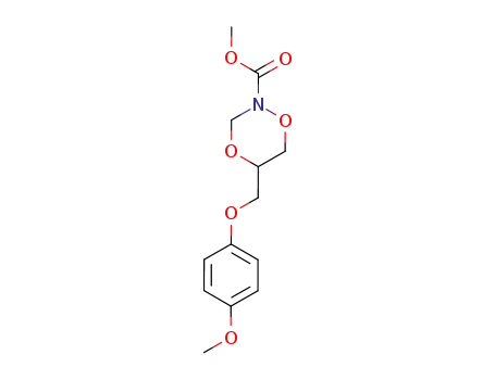 Molecular Structure of 93625-07-1 (carbomethoxy-3 p-methoxy phenoxymethyl-5 tetrahydrodioxazine-1,4,2)