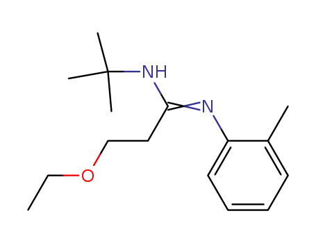 Molecular Structure of 80265-13-0 (3-ethoxy-N-(2-methylphenyl)-N-tert-butyl-propanimidamide)