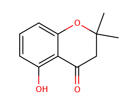 Molecular Structure of 4236-32-2 (4H-1-Benzopyran-4-one, 2,3-dihydro-5-hydroxy-2,2-dimethyl-)