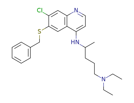 1,4-Pentanediamine,N4-[7-chloro-6-[(phenylmethyl)thio]-4-quinolinyl]-N1,N1-diethyl- cas  5431-08-3