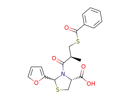 (R)-3-((S)-3-Benzoylsulfanyl-2-methyl-propionyl)-2-furan-2-yl-thiazolidine-4-carboxylic acid