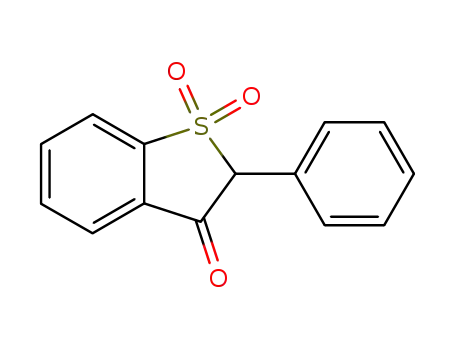 Molecular Structure of 25527-14-4 (Benzo[b]thiophen-3(2H)-one, 2-phenyl-, 1,1-dioxide)