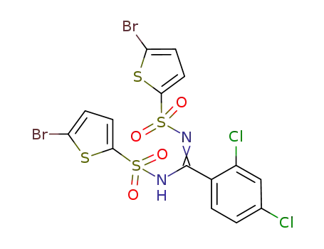 N,N'-bis(5-bromothiophen-2-ylsulfonyl)-2,4-dichlorobenzimidamide