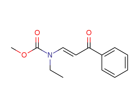 Molecular Structure of 82745-50-4 (Ethyl-((E)-3-oxo-3-phenyl-propenyl)-carbamic acid methyl ester)