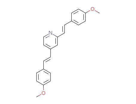 Molecular Structure of 75392-25-5 (Pyridine, 2,4-bis[2-(4-methoxyphenyl)ethenyl]-)