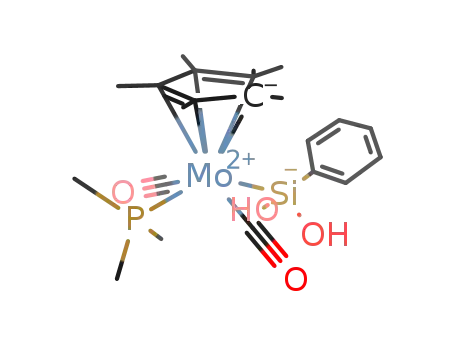 [Mo(CO)2(P(CH<sub>3</sub>)3)(C<sub>5</sub>(CH<sub>3</sub>)5)(Si(OH)2C<sub>6</sub>H<sub>5</sub>)]