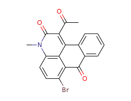 Molecular Structure of 109943-21-7 (1-acetyl-6-bromo-3-methyl-3H-naphtho[1,2,3-de]quinoline-2,7-dione)