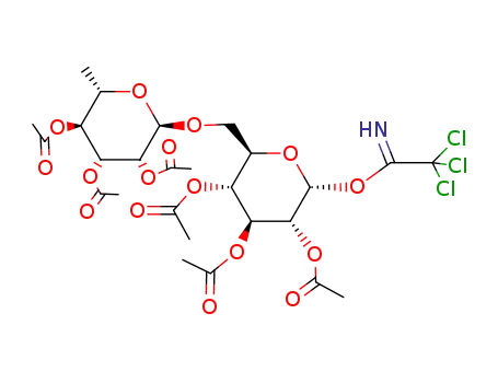 2,3,4-tri-O-acetyl-6-O-(2,3,4-tri-O-acetyl-α-L-rhamnopyranosyl)-α-D-glucopyranosyl trichloracetamide