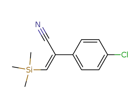 Molecular Structure of 99337-17-4 (2-(4-chlorophenyl)-3-(trimethylsilyl)-(Z)-prop-2-enenitrile)