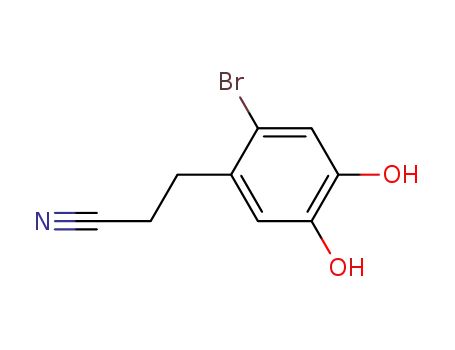 3-(2-bromo-4,5-dihydroxyphenyl)propionitrile