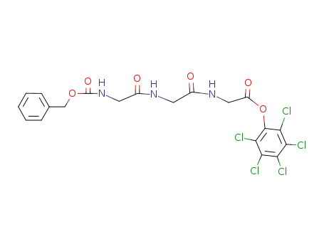 Molecular Structure of 21313-39-3 (N-benzyloxycarbonylglycylglycylglycine pentachlorophenyl ester)
