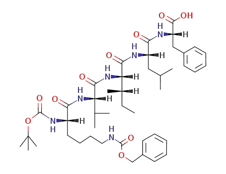 Molecular Structure of 110338-40-4 (Boc-Lys-Val-Ile-Leu-Phe-OH)