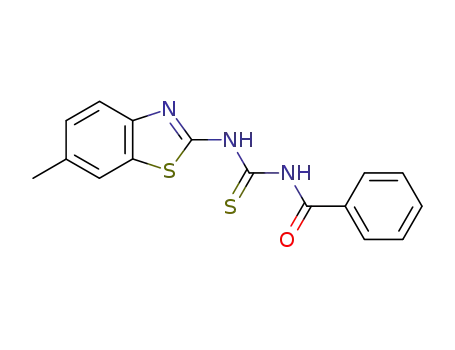 Molecular Structure of 52112-81-9 (Benzamide, N-[[(6-methyl-2-benzothiazolyl)amino]thioxomethyl]-)