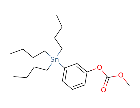 Molecular Structure of 198202-09-4 (Carbonic acid, methyl 3-(tributylstannyl)phenyl ester)