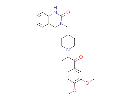 Molecular Structure of 92311-14-3 (2(1H)-Quinazolinone,
3-[[1-[2-(3,4-dimethoxyphenyl)-1-methyl-2-oxoethyl]-4-piperidinyl]methyl]
-3,4-dihydro-)