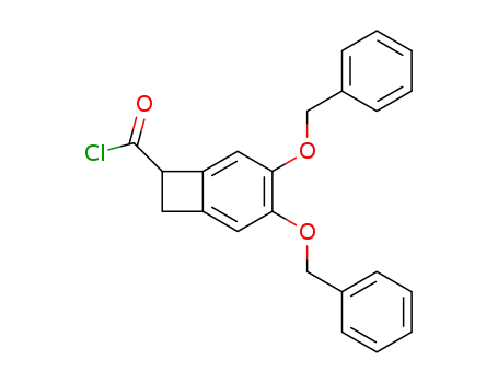 Molecular Structure of 81615-17-0 (3,4-bis(benzyloxy)bicyclo<4.2.0>octa-1,3,5-triene-7-carboxylic acid chloride)