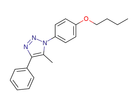 Molecular Structure of 89778-95-0 (1H-1,2,3-Triazole, 1-(4-butoxyphenyl)-5-methyl-4-phenyl-)