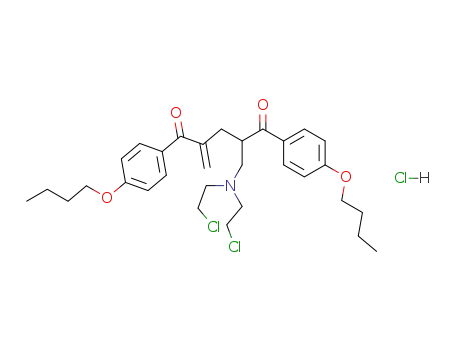 1,5-Pentanedione, 1,5-bis(4-butoxyphenyl)-2-((bis(2-chloroethyl)amino)methyl)-4-methylene-, hydrochloride
