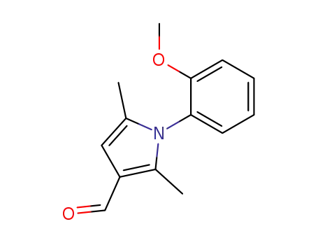 Molecular Structure of 124678-35-9 (1-(2-METHOXY-PHENYL)-2,5-DIMETHYL-1H-PYRROLE-3-CARBALDEHYDE)
