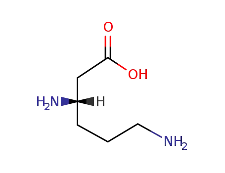 Molecular Structure of 504-21-2 ((3S)-3,6-Diaminohexanoic acid)