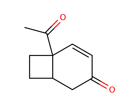 Molecular Structure of 122598-62-3 (Bicyclo[4.2.0]oct-4-en-3-one, 6-acetyl- (9CI))