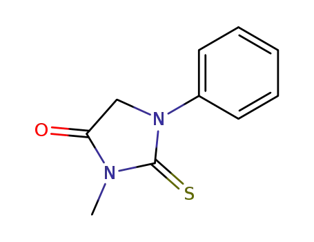 Molecular Structure of 80944-82-7 (4-Imidazolidinone, 3-methyl-1-phenyl-2-thioxo-)