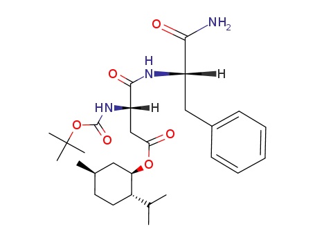 Molecular Structure of 110575-50-3 ((S)-3-tert-Butoxycarbonylamino-N-((S)-1-carbamoyl-2-phenyl-ethyl)-succinamic acid (1R,2S,5R)-2-isopropyl-5-methyl-cyclohexyl ester)