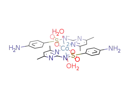 Molecular Structure of 188414-31-5 (Co(H<sub>2</sub>O)2(C<sub>12</sub>H<sub>13</sub>N<sub>4</sub>O<sub>2</sub>S)2)