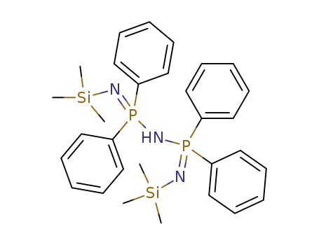 Molecular Structure of 147637-37-4 (Bis<N-trimethylsilyl)imino(P-diphenyl)phosphoranyl>amine)
